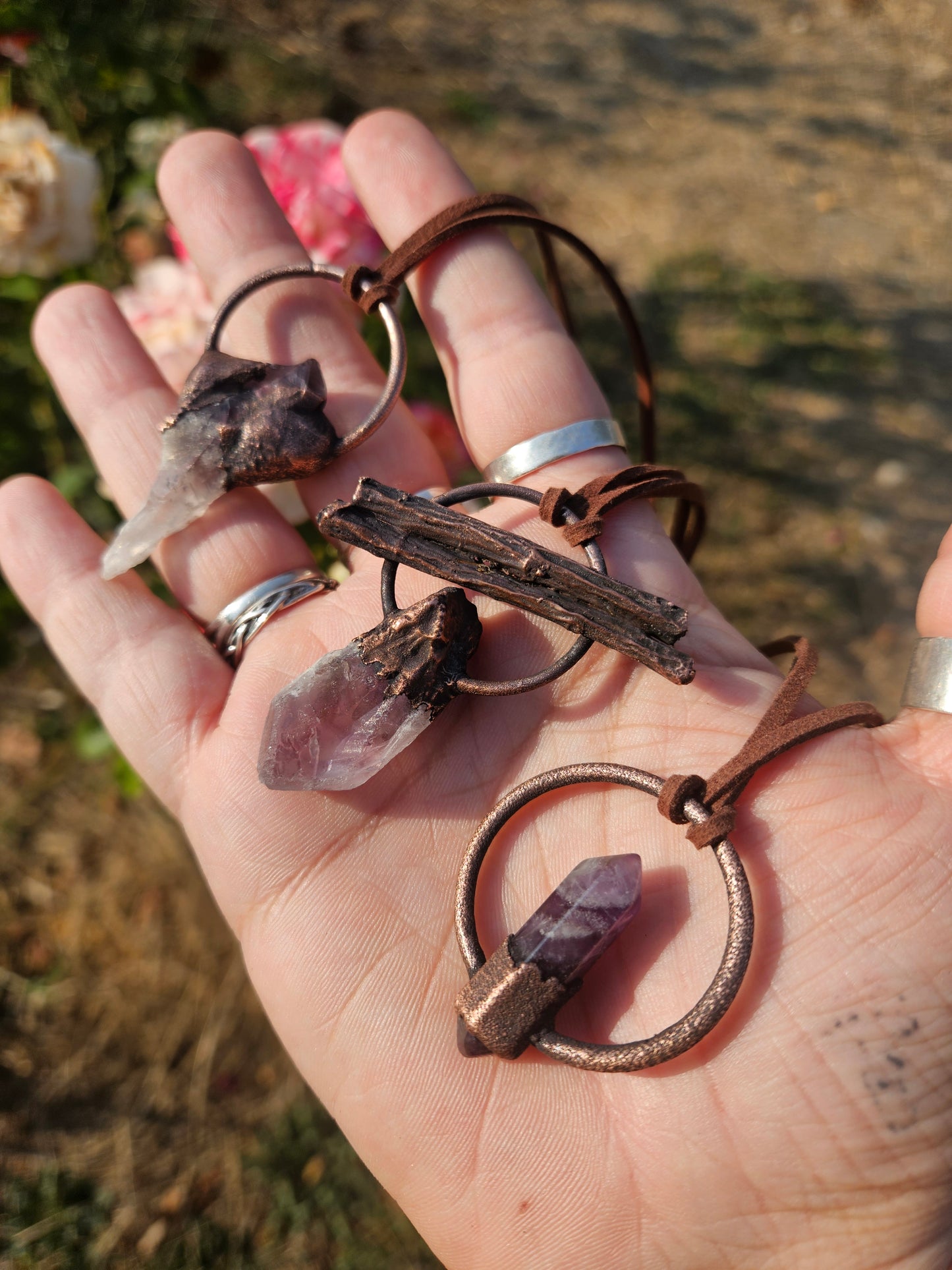 Pendentifs "Éclats d’Améthyste"