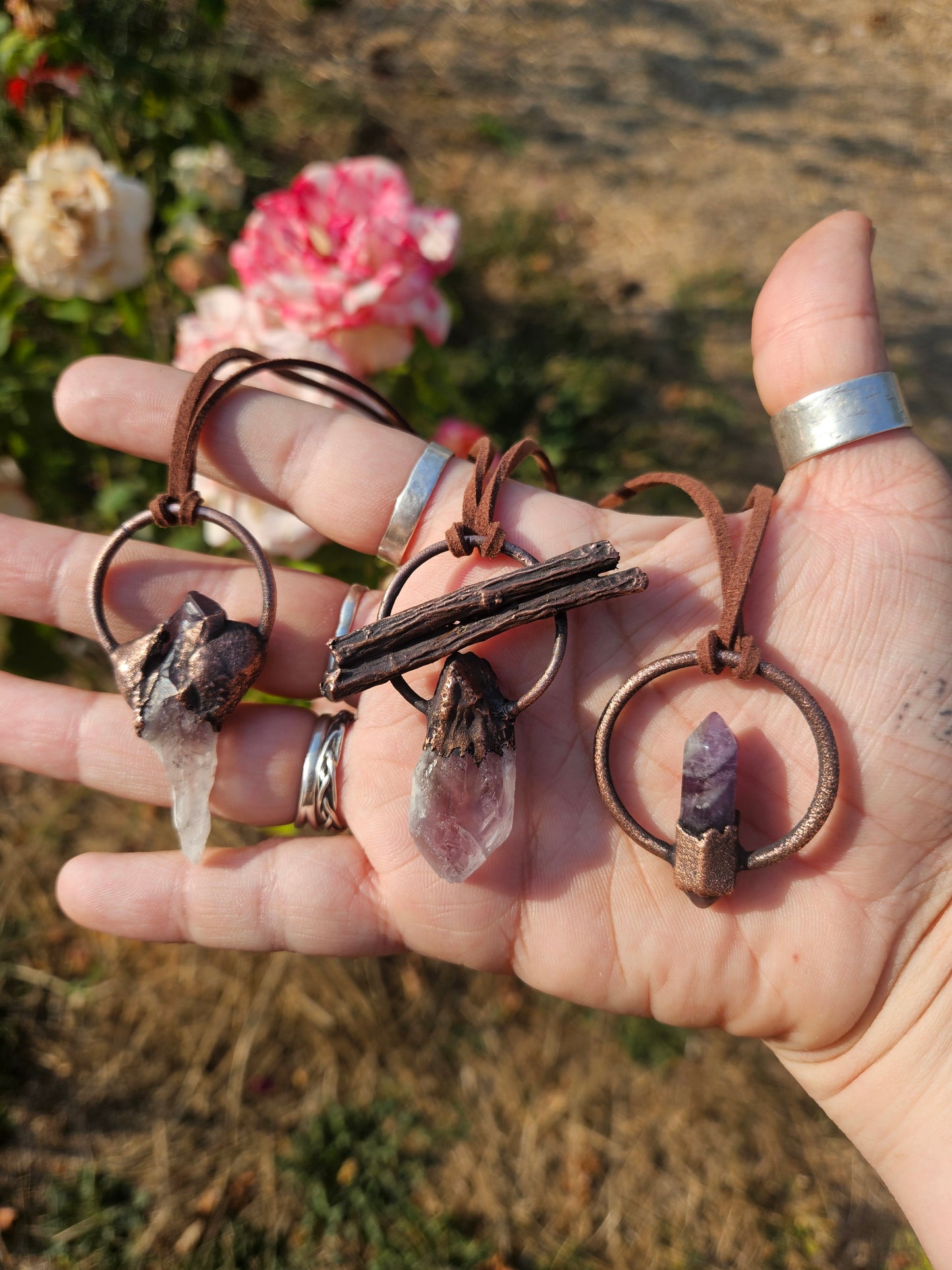 Pendentifs "Éclats d’Améthyste"
