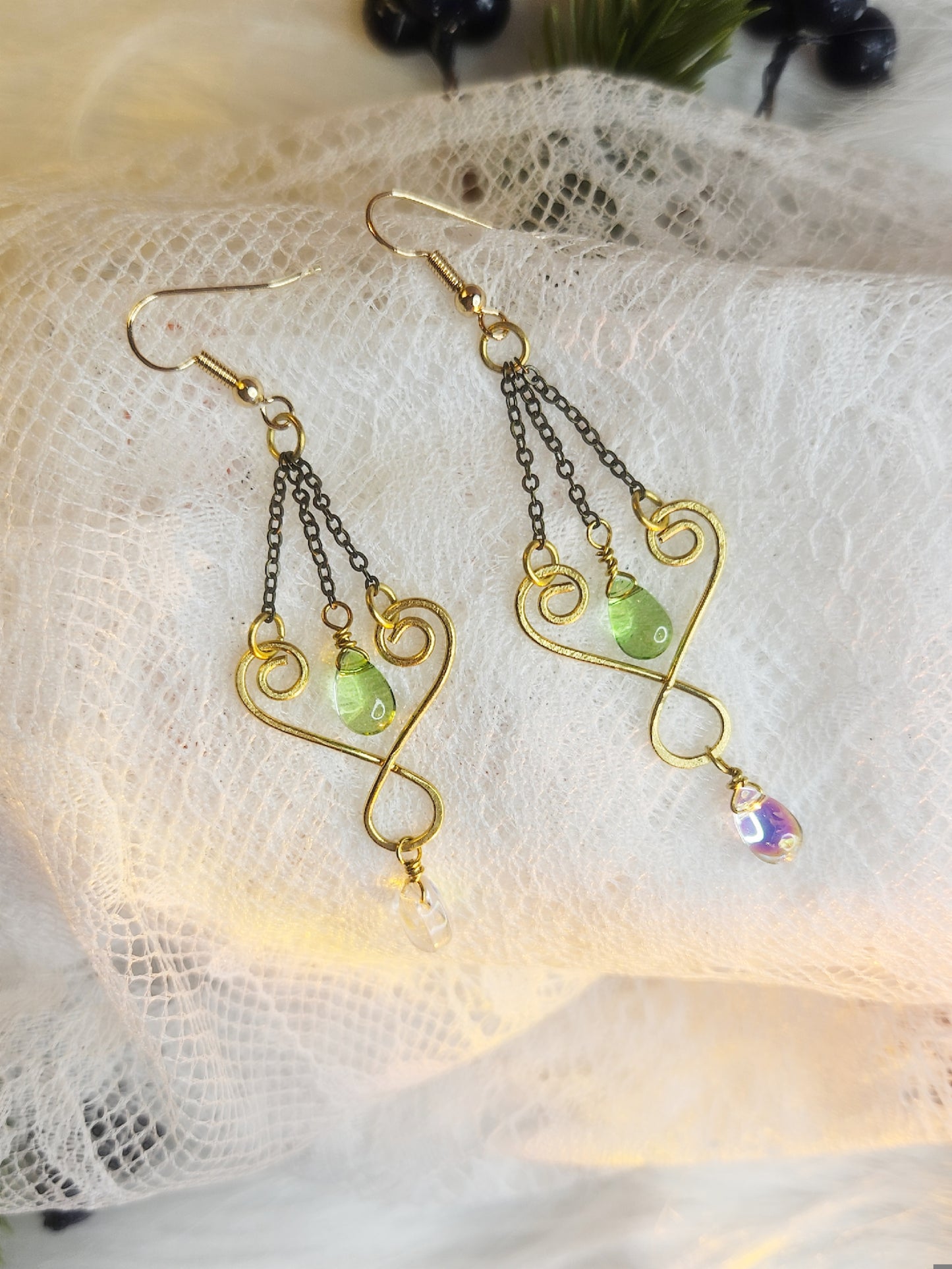 Boucles d’oreilles “Cœurs d’Aube”