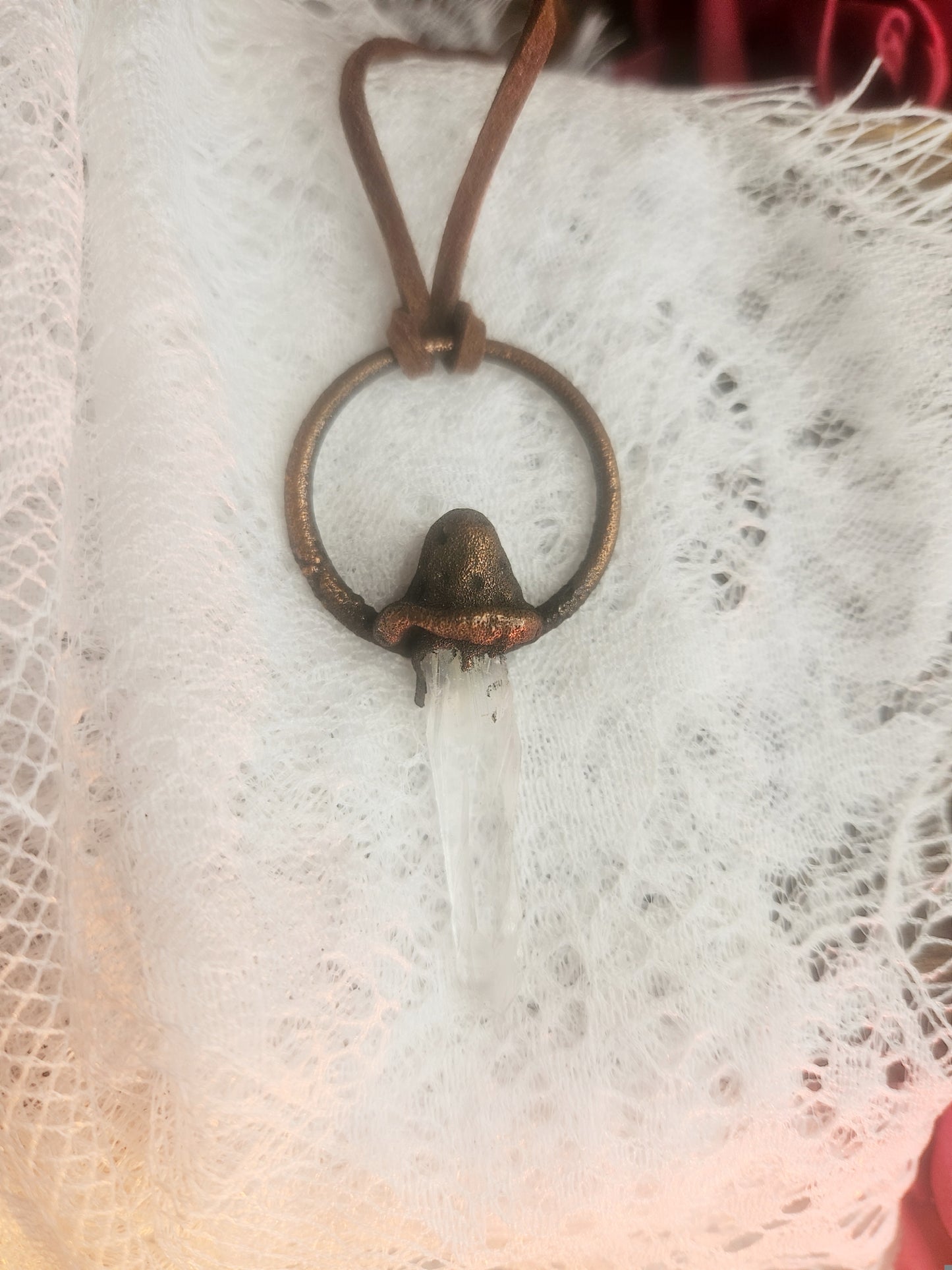 Pendentif quartz brut