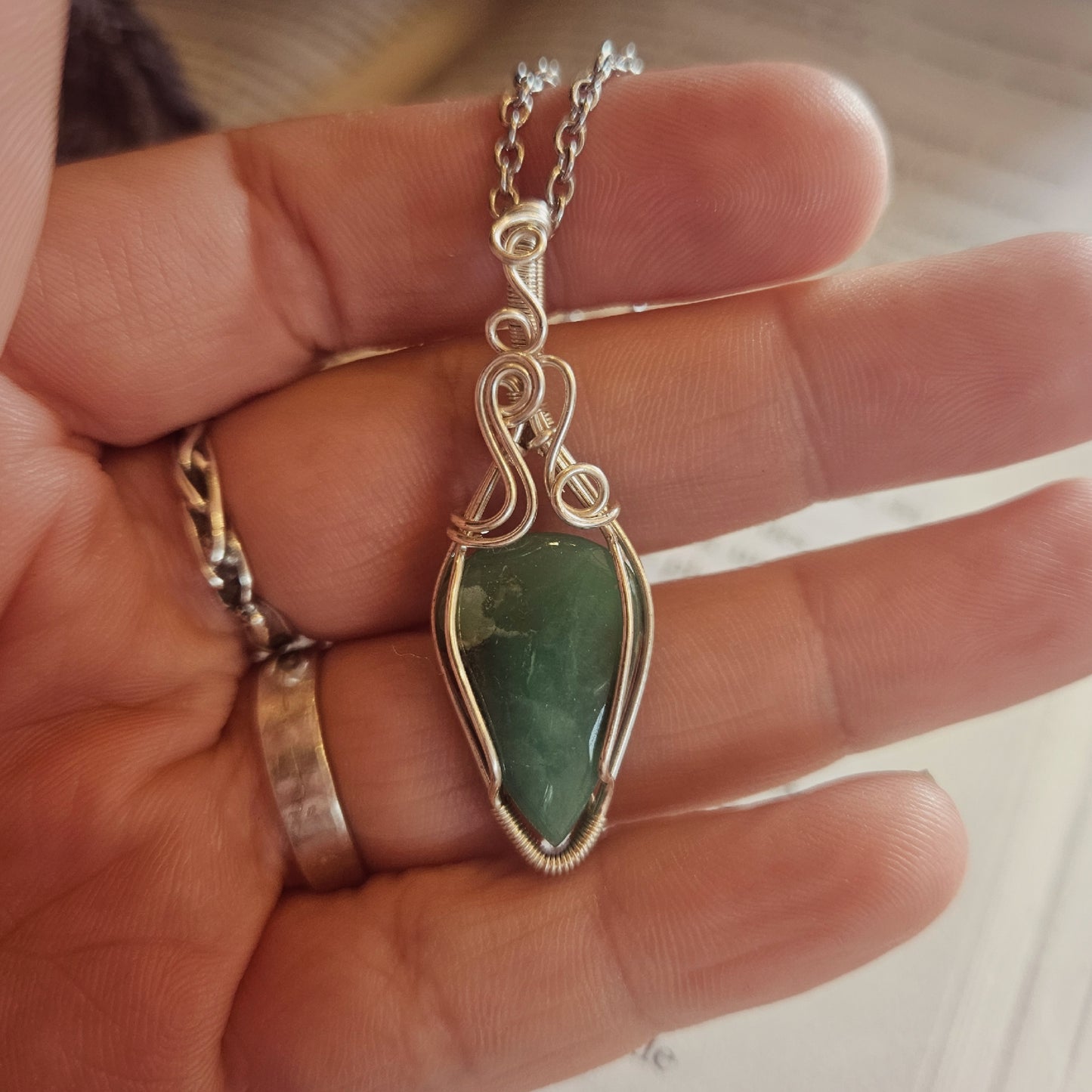 Collier chrysoprase