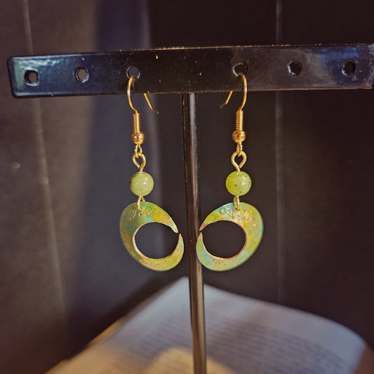 Boucles d'oreilles jade néphrite