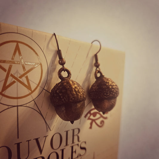 Boucles d’oreilles  "Fruits du Chêne"