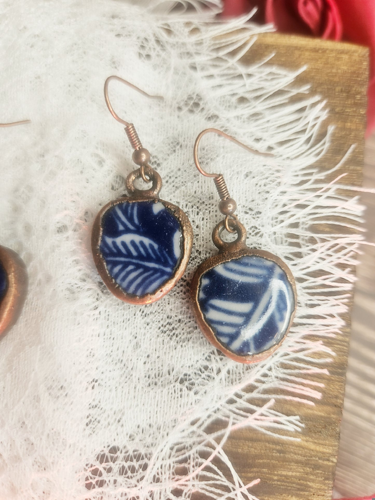 Boucles d’oreilles mosaïque émaillée
