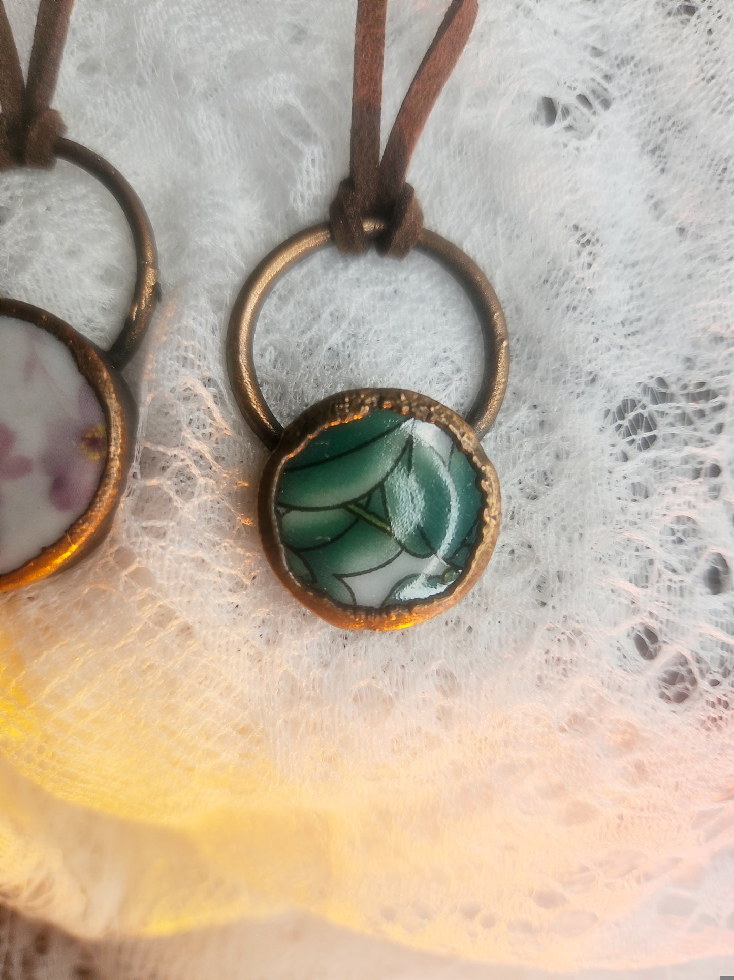 Pendentifs émaillés – cuivre électroformé