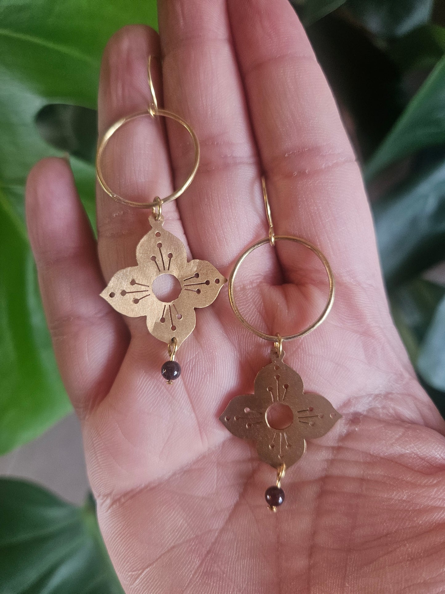 Boucles d'oreilles « Fleur de Braise »