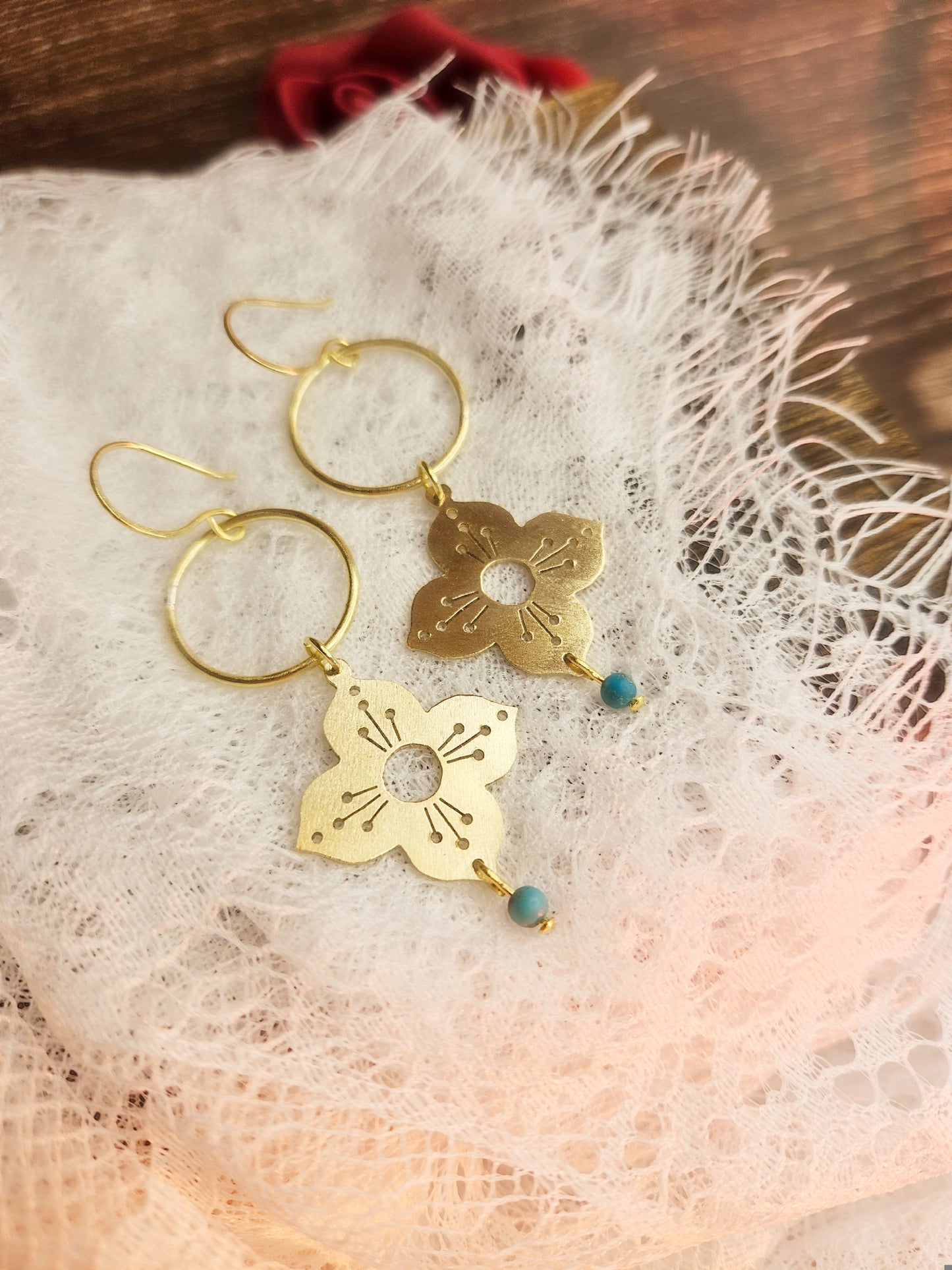 Boucles d’oreilles “Floraisons d’Althéa”