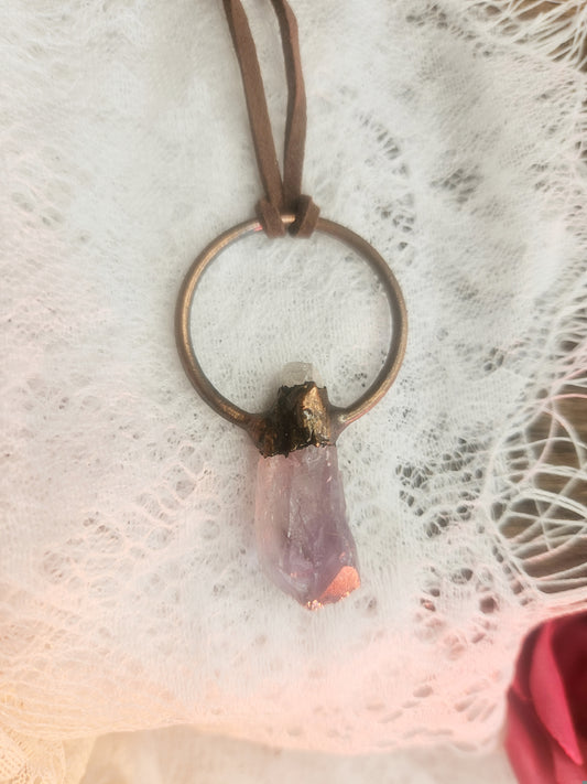 Pendentif améthyste brute