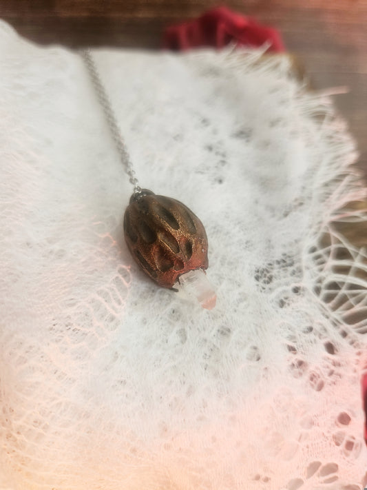 Pendentif quartz brut