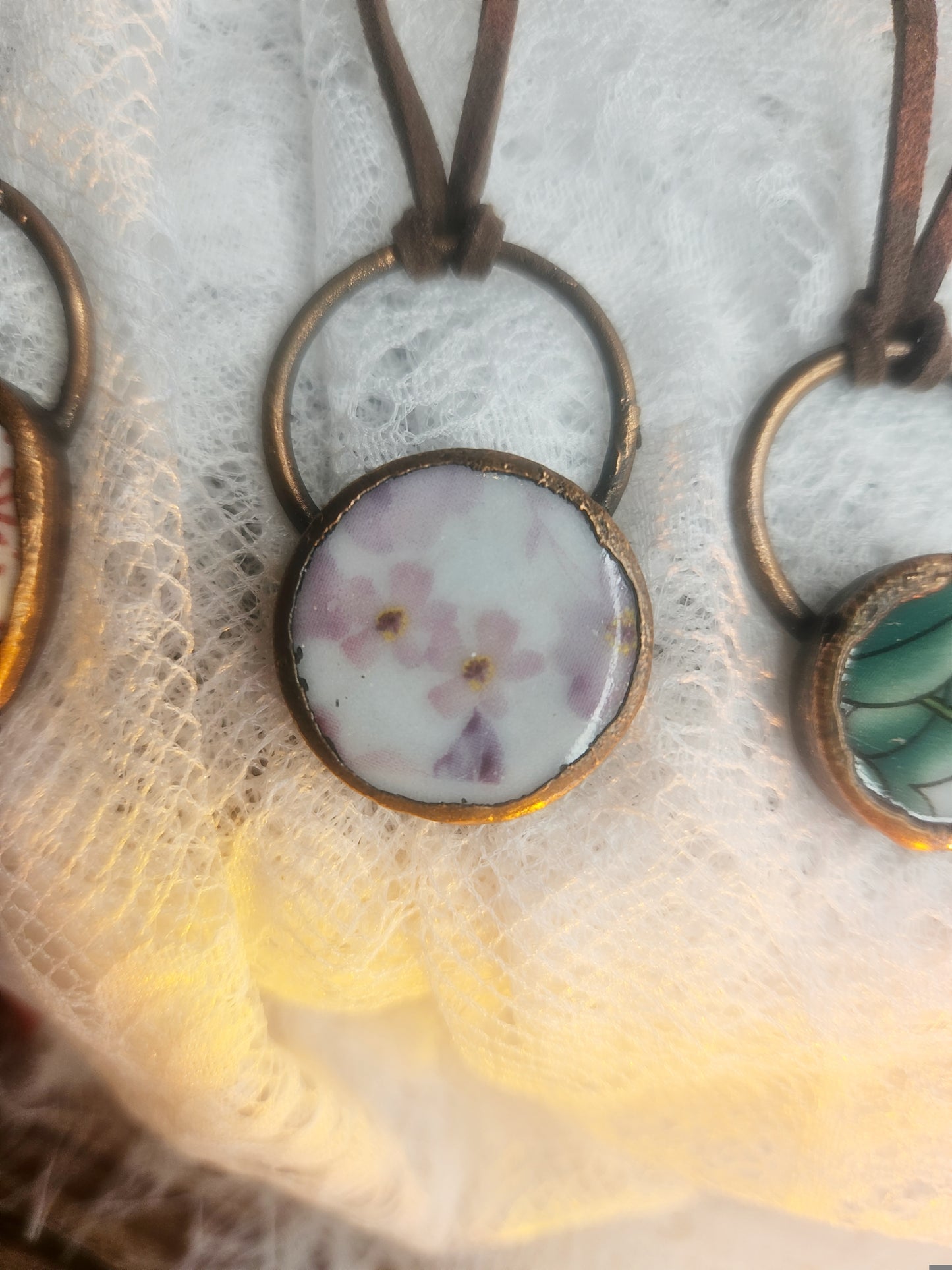 Pendentifs émaillés – cuivre électroformé