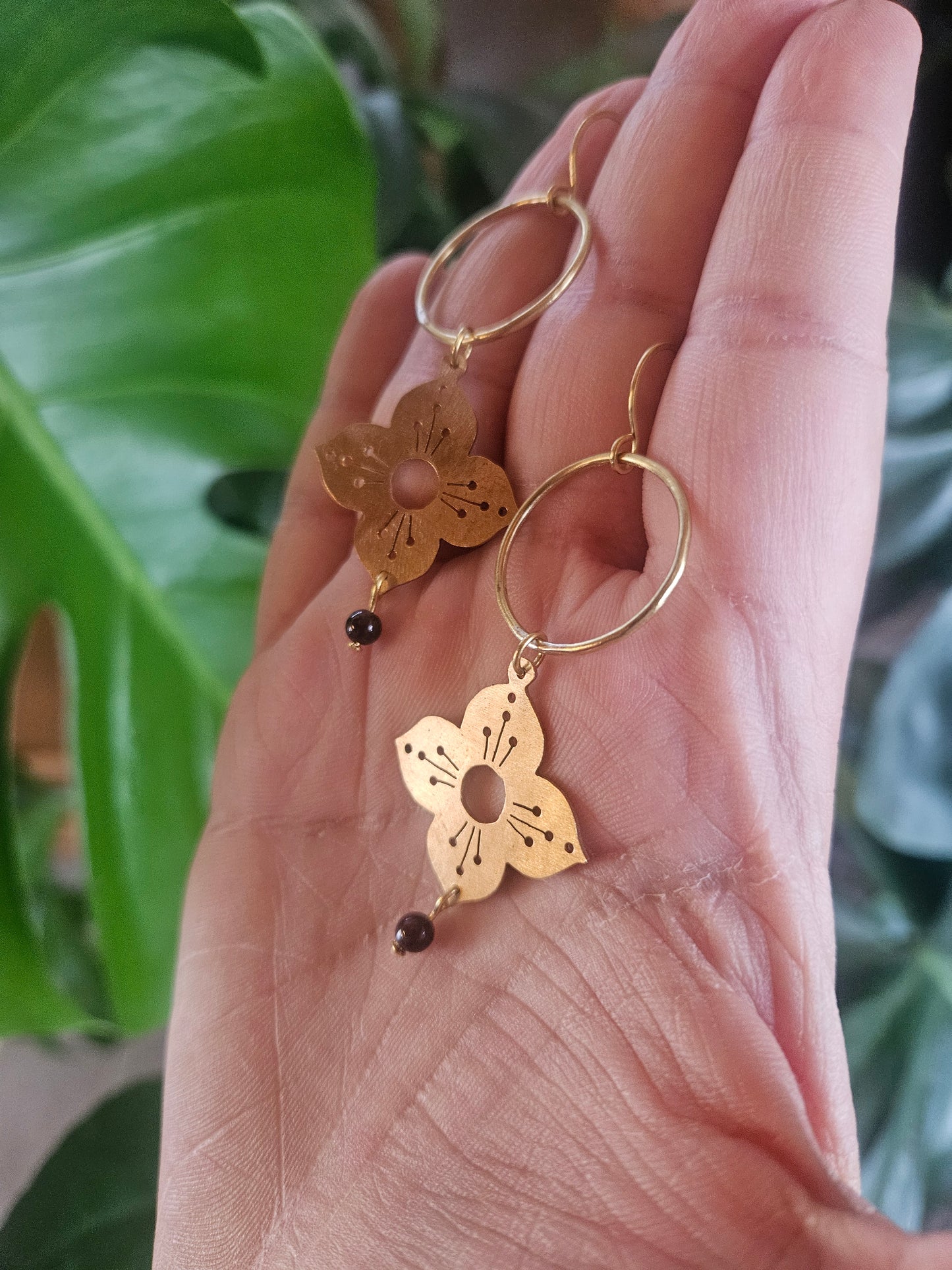 Boucles d'oreilles « Fleur de Braise »