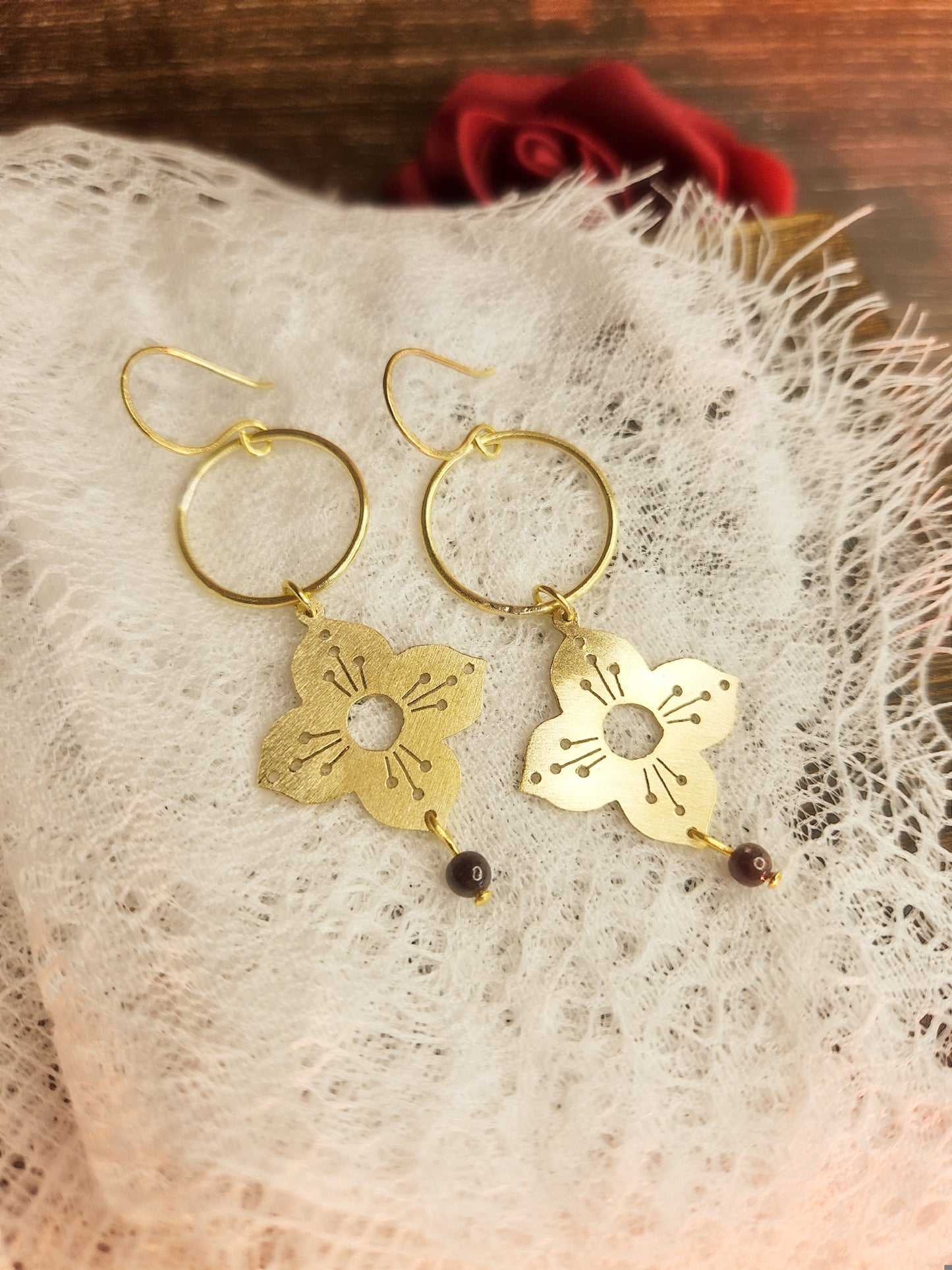 Boucles d’oreilles “Floraisons d’Althéa”