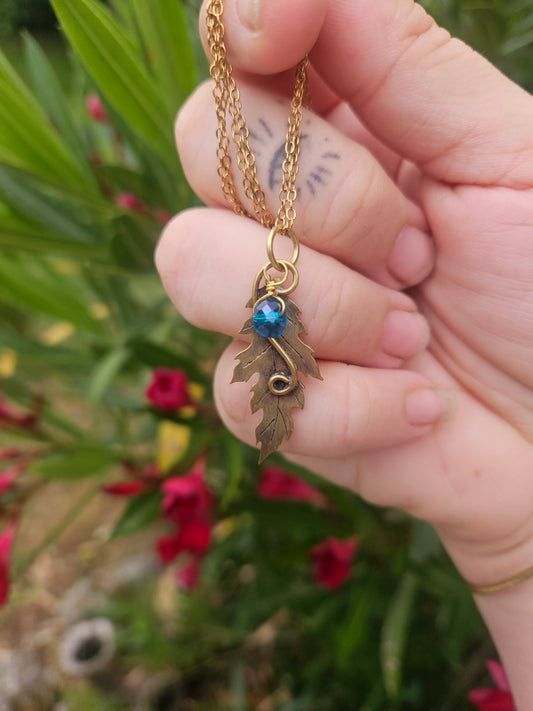 Pendentif « Feuille d’Azur »