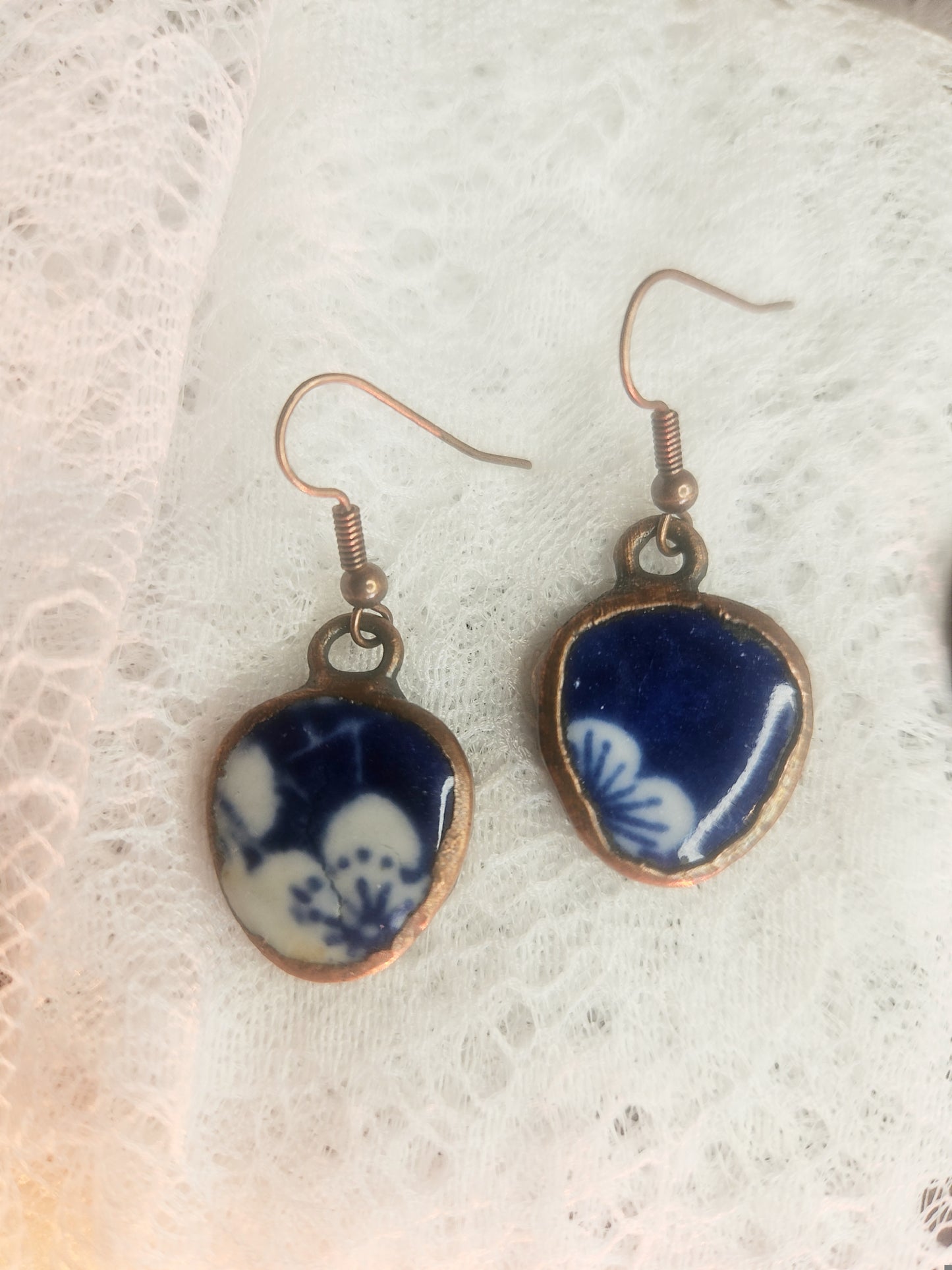 Boucles d’oreilles mosaïque émaillée