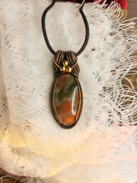 Collier Jaspe Rouge