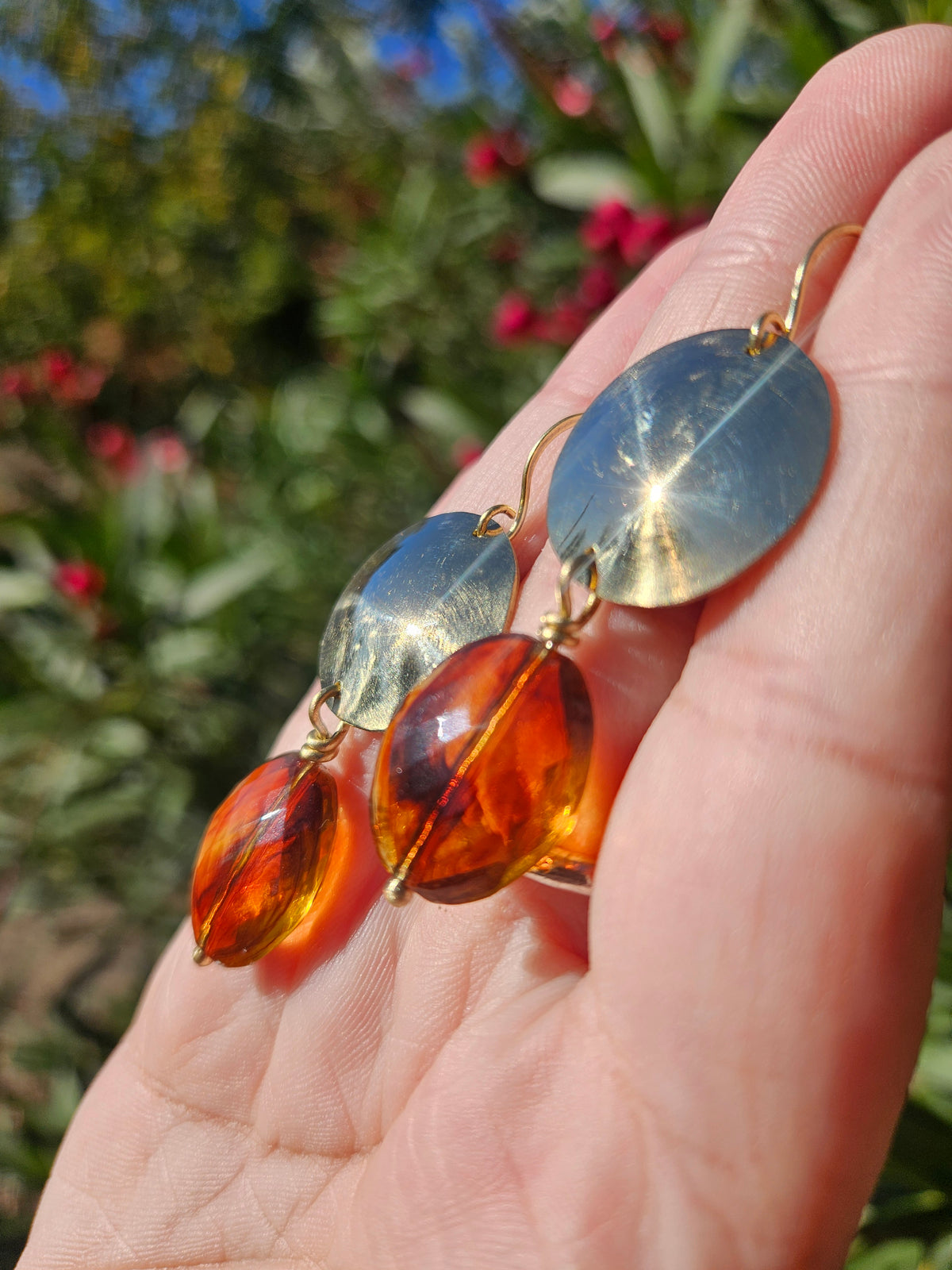 Boucles d’oreilles « Soleil d’Ambre »