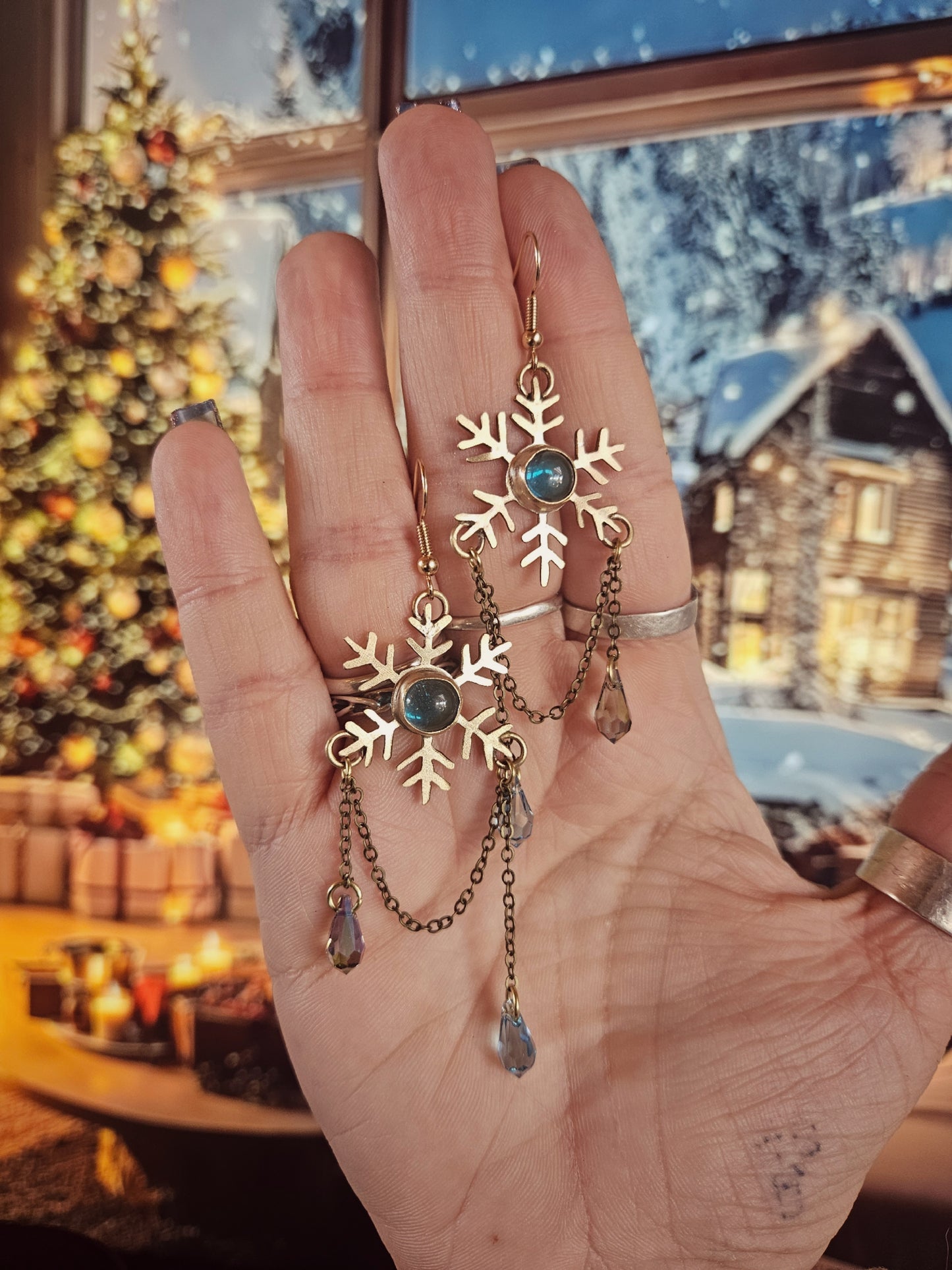 Boucles d’oreilles « Flocons d’Hiver »