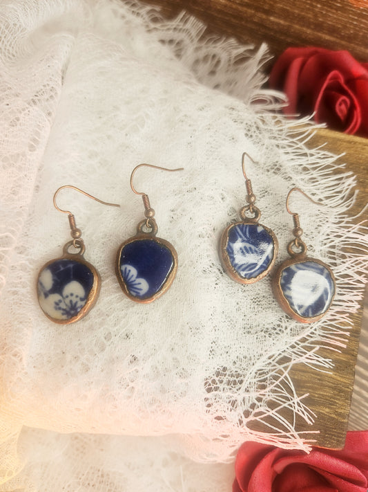 Boucles d’oreilles mosaïque émaillée