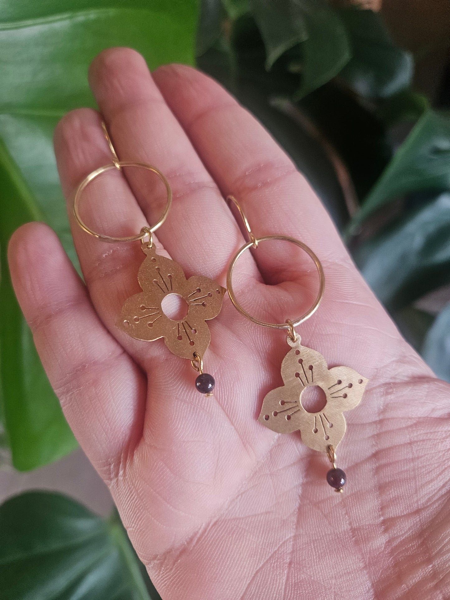 Boucles d'oreilles « Fleur de Braise »