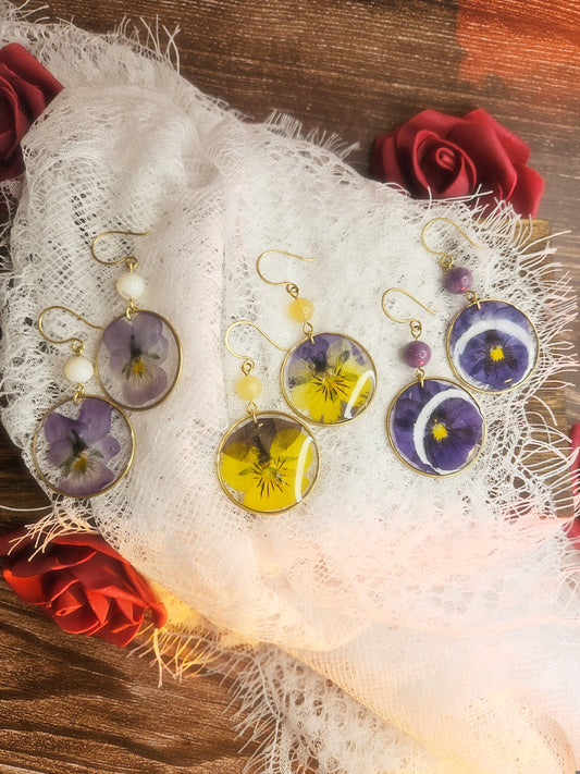 Boucles d’oreilles “Pensées de Lysendria”